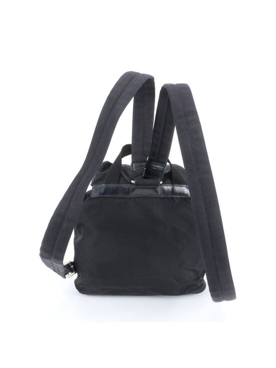 Prada Tessuto Nylon Triangle Logo Backpack Black main image 10
